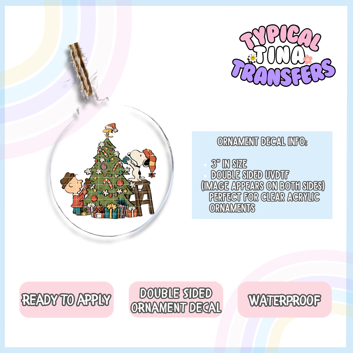 CB and Snoop Tree | 3" Ornament Decal